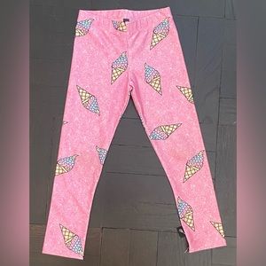 PIXIE LANE Pink Ice Cream Leggings - Size 2